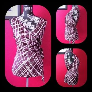 SLEEVELESS WRAP TIE SHIRT